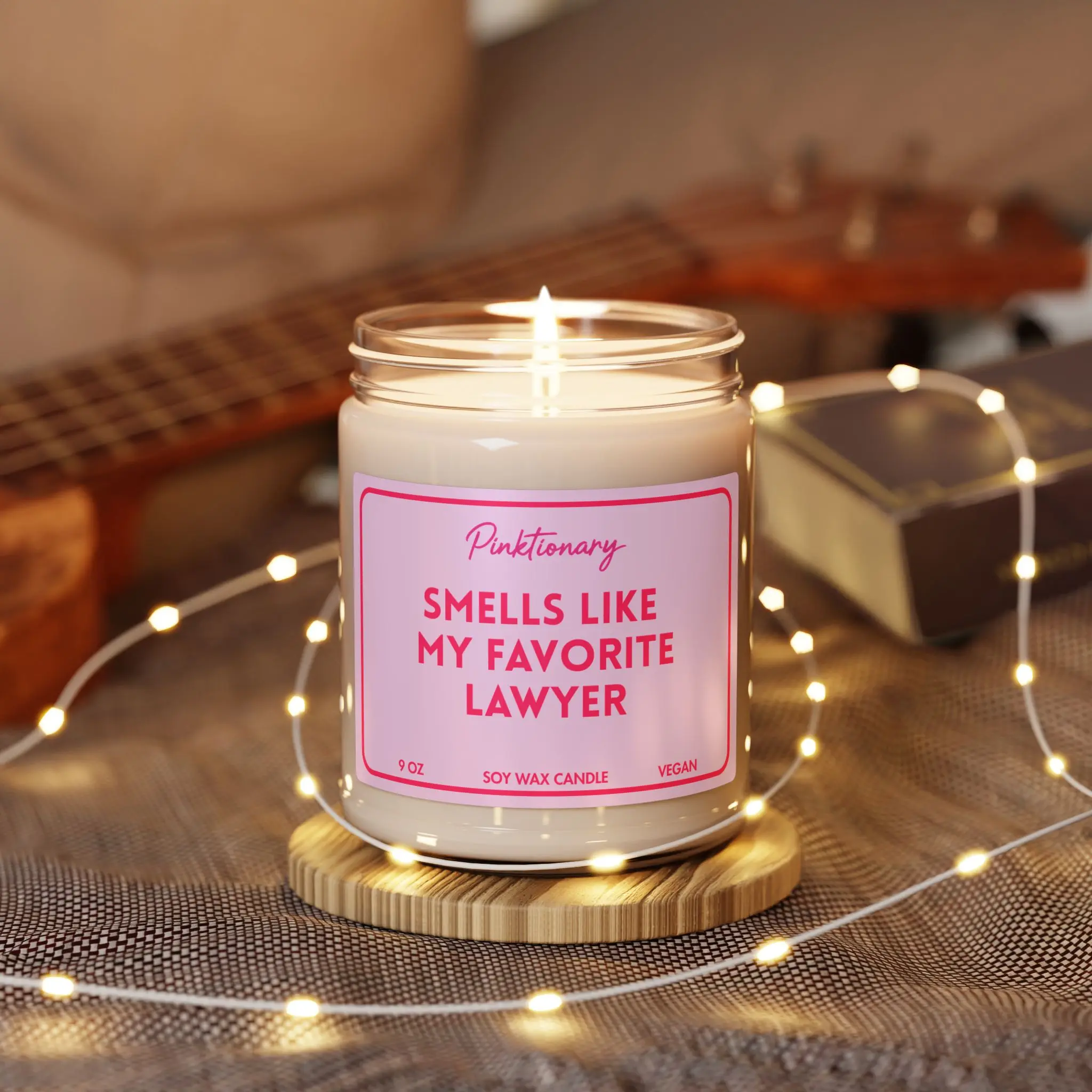 Smells Like My Favorite Lawyer Soy Candle -- 9 oz -- Badass Lawyer Candle, New Lawyer Gift, Funny Lawyer Gift, Law School Acceptance, Future Lawyer Gift, Law Graduation Gift for her