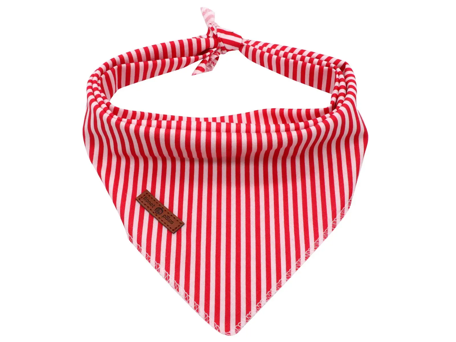 Lionet Paws Dog Bandana - Folded Tie Design, All Sizes for Small/Medium/Large Dogs, Everyday Wear Daily Use Triangle Kerchief Bib Scarf for Pets