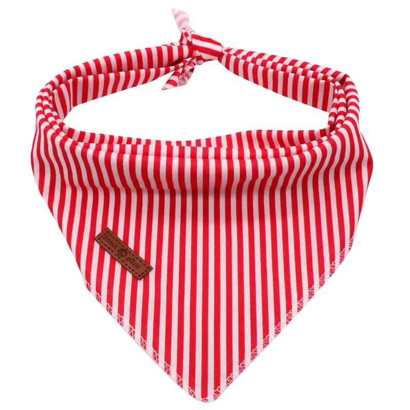 Lionet Paws Soft Cotton Fabric Dog Bandana - Folded Tie Design, All Sizes for Dogs, Everyday Wear Triangle Kerchief Bib Scarf, Ideal for Parties, Great Gift Choice