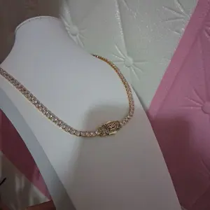 Trendy chain 16 inches long with box clasp .