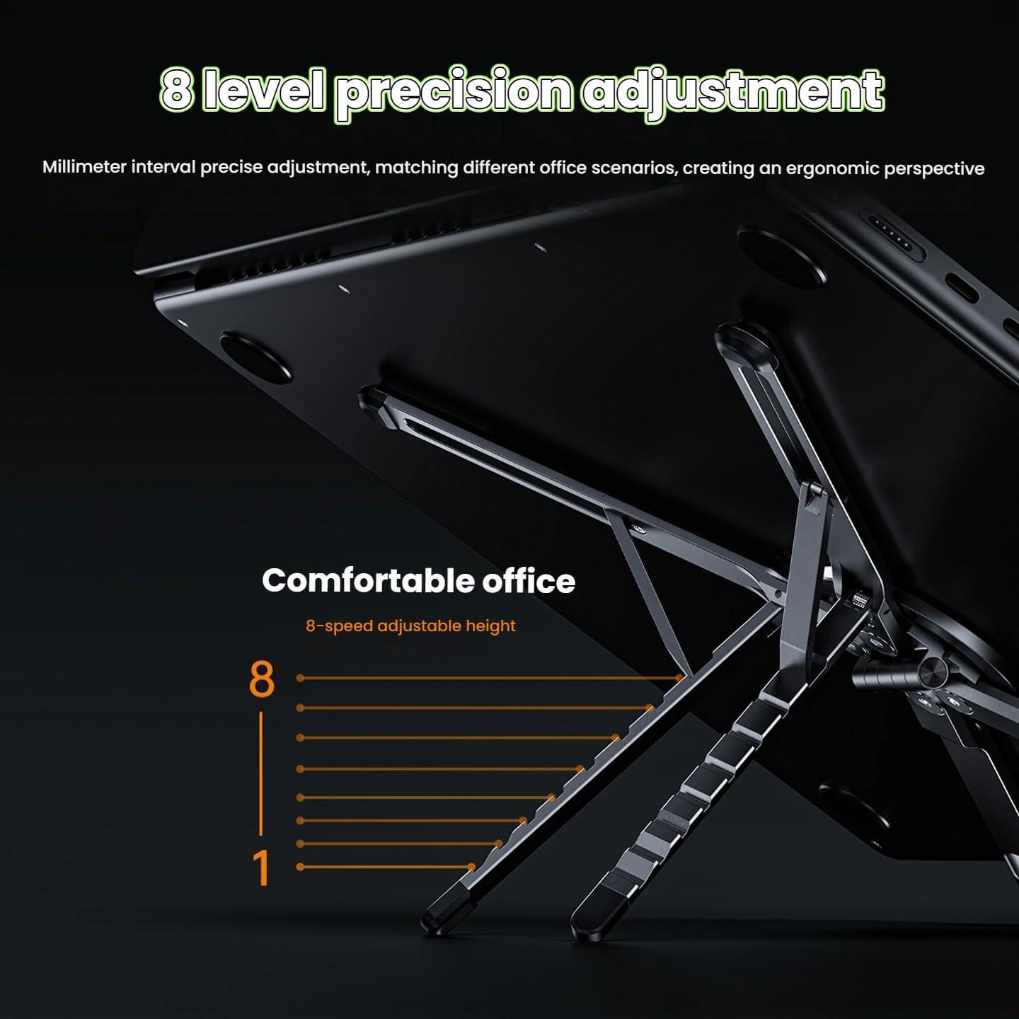 3-in-1 Multifunctional Stand for Mobile Phone Tablet Laptop, New Aluminum Alloy Foldable Portable Travel Stand,Powerful Magnetic Suction,Suitable for Travel, Office Tripod Smartphone Cellphone Folding