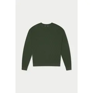 Dark Green Crochet Knit Sweater