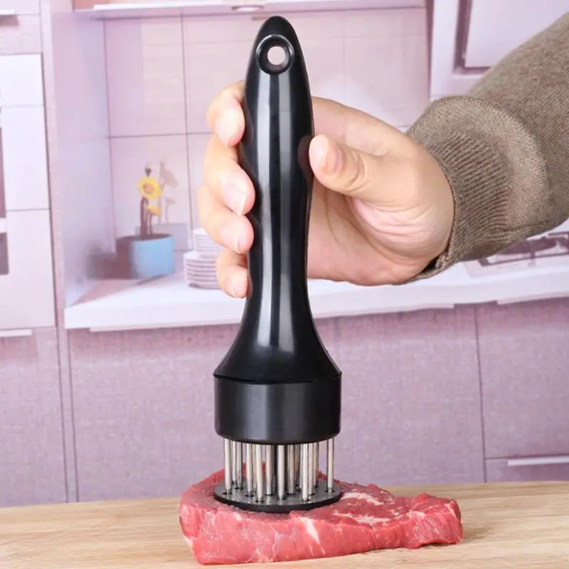 Household Essentials Kitchen Accessories Meat Tenderizer, 1 Count Household Kitchen Gadgets Stainless Steel Needle Meat Tenderizer Tools, Meat Hammer
