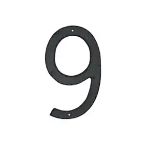 212 MAIN 10 in. Textured Modern Font Individual Aluminium House Number 9, Home Improvement Decor Sign