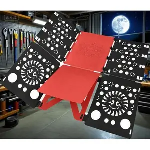 Durable Plastic Shirt Folding Board - Easy and Fast Clothes Folder Helper for Adults and Children - Reusable T-Shirt Organizer - Black and Red Folding Tool - Space-Saving Laundry Accessory