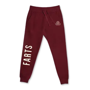 Burgundy FARTS Joggers – Grounded Motivation in Deep Red