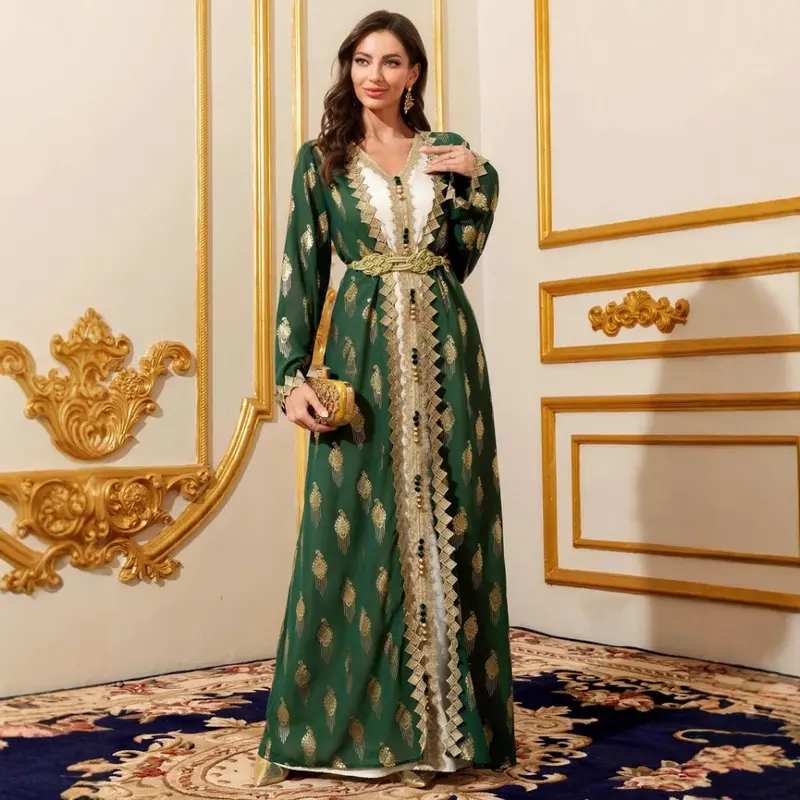 arabian dresses Marwa Fashion Designer Islamic Kaftan Dress elegantly in this Dubia kaftan dress Luxury Modest Arabic Wedding Dresses