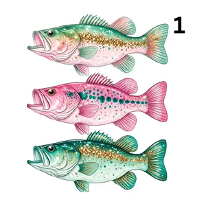 Ready-To-Press Summer Colorful Fish Design Direct-To-Film (DTF) Print for T-Shirts - DIY Printmaking Embossing Accessory