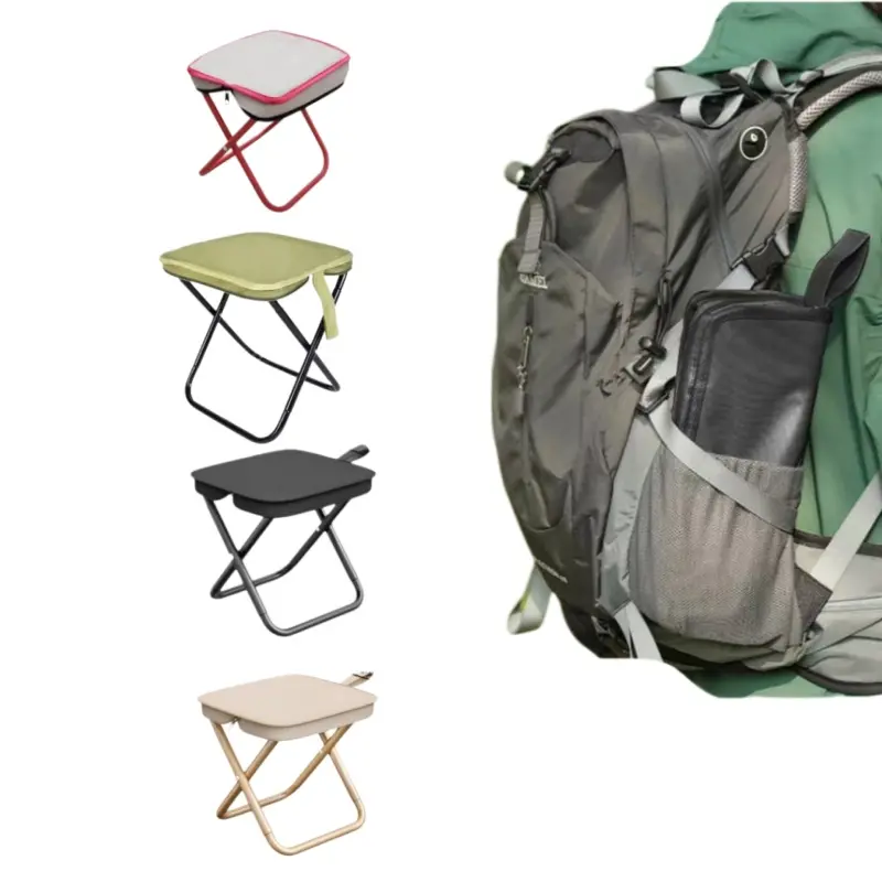 Best Gift , camping essentials, Ultra Light Portable Camping Chair, Portable Outdoor Folding Chair, Ultra Light 0.9lbs, Max Load 529lbs for Camping Hiking Fishing BBQ-MM1