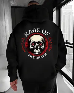 Rage Of The Brave Hoodie – Dark Skull Warrior Graphic T Shirt, Gothic Aesthetic Sweatshirt