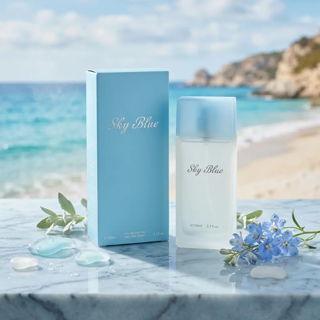 Sky Blue Eau de Parfum Natural Spray for Women – 100ml / 3.3 fl. oz. | Fresh Light Blue Women's Fragrance