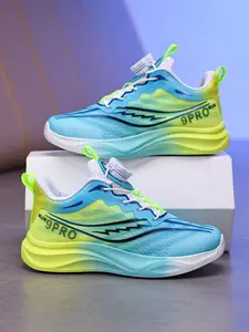 Spring Fall Casual Sports Shoes, Adjustable Rotating Buckle, Classic Colorblock, School Student Sneakers, PU Leather, Eva Sole