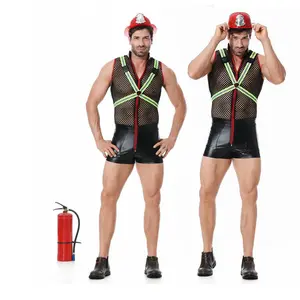 New European and American men's firefighter role-playing costume, sexy lingerie, cosplay performance outfit