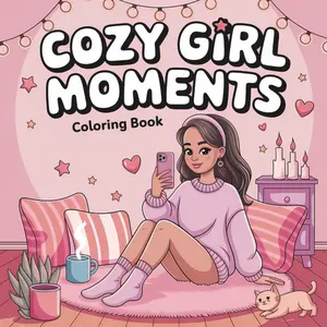 Cozy Girl Moments Coloring Book: with Cute & Cozy Daily Activities, Adorable Moments, and Easy Designs for Relaxation and Stress Relief, Paperback