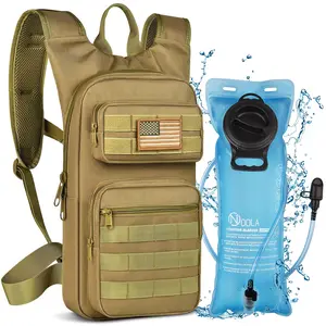 Hydration Backpack with 3L TPU Water Bladder, Tactical Molle Water Backpack for Men Women, Hydration Pack for Hiking, Biking, Running and Climbing