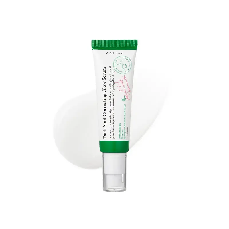 AXIS-Y Dark Spot Correcting Glow Serum, Vegan Korean Serum with 5% Niacinamide & Squalane, Brightens Discoloration for All Skin Types