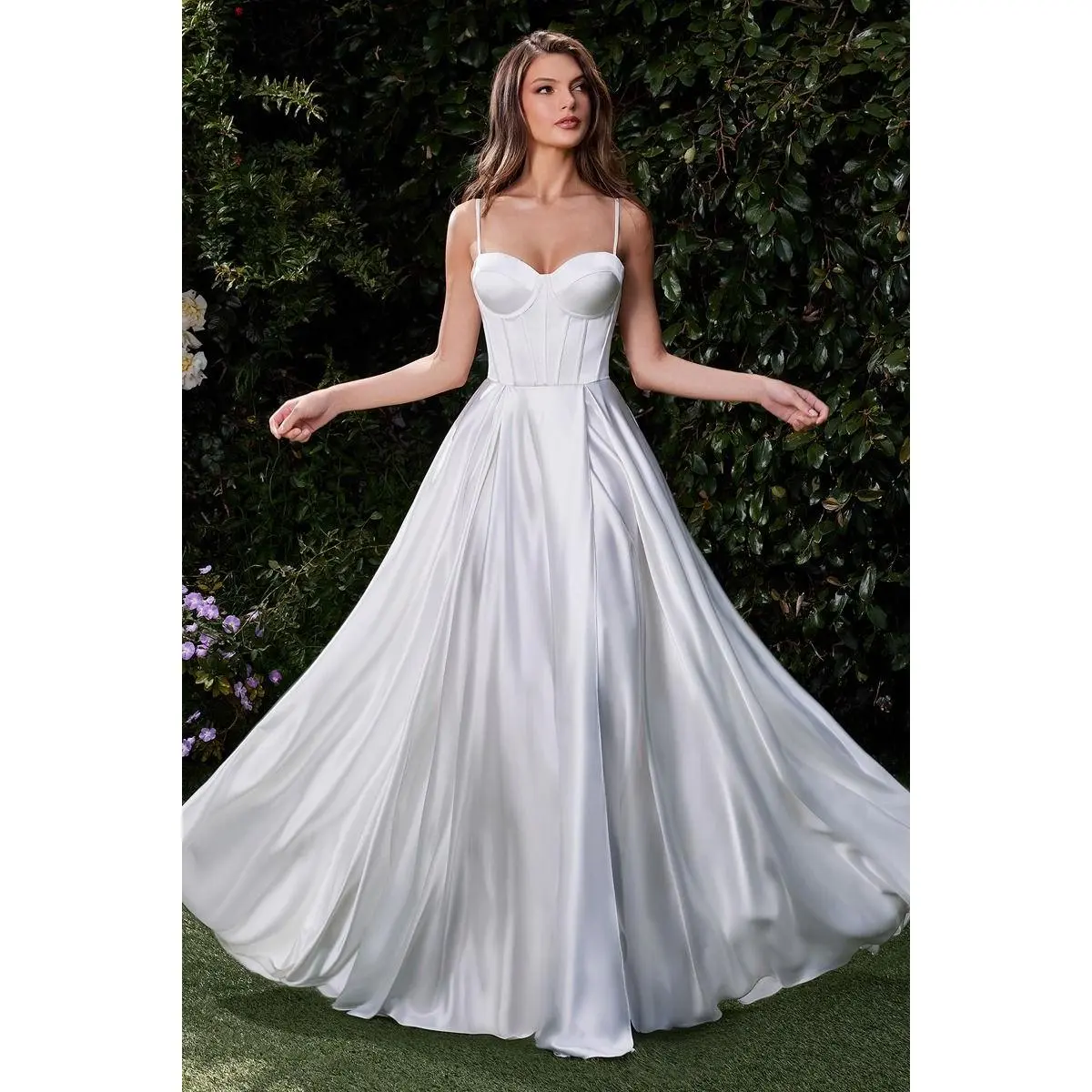 Cinderella Divine -CD337W Satin A-Line Bridal Dress