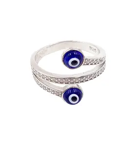Evil Eye Nazar Ring, 925 Sterling Silve Handmade  Evil Eye Ring,