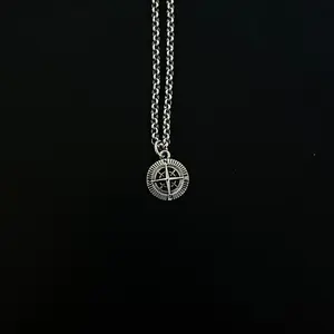 Lone Explorer- Stainless Steel Chain with Compass Pendant - Single Pendant for Independence and Adventure
