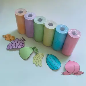 Color Thermal Printing Paper Roll, Size 57x25mm (6/30 Rolls), Compatible with Most Inkless Printers, Ideal for Notes & DIY Projects