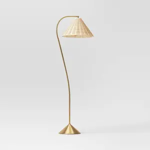 Gooseneck Floor Lamp with Natural Shade - Threshold