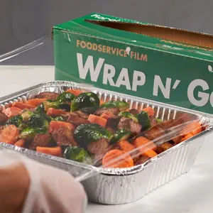 18" x 2000' WRAP N'GO Foodservice Film with Serrated Cutter - 1 Roll 18" x 2000' WRAP N'GO Foodservice Film with Serrated Cutter - 1 Roll