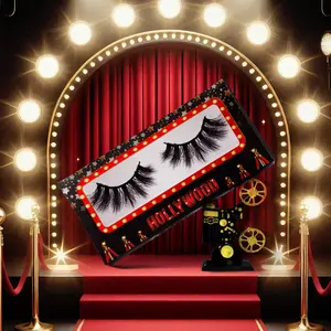 HollywoodLash - Cast Faux Mink Eyelashes | 18mm Dramatic Lash Look, Reusable, Lightweight & Glamorous