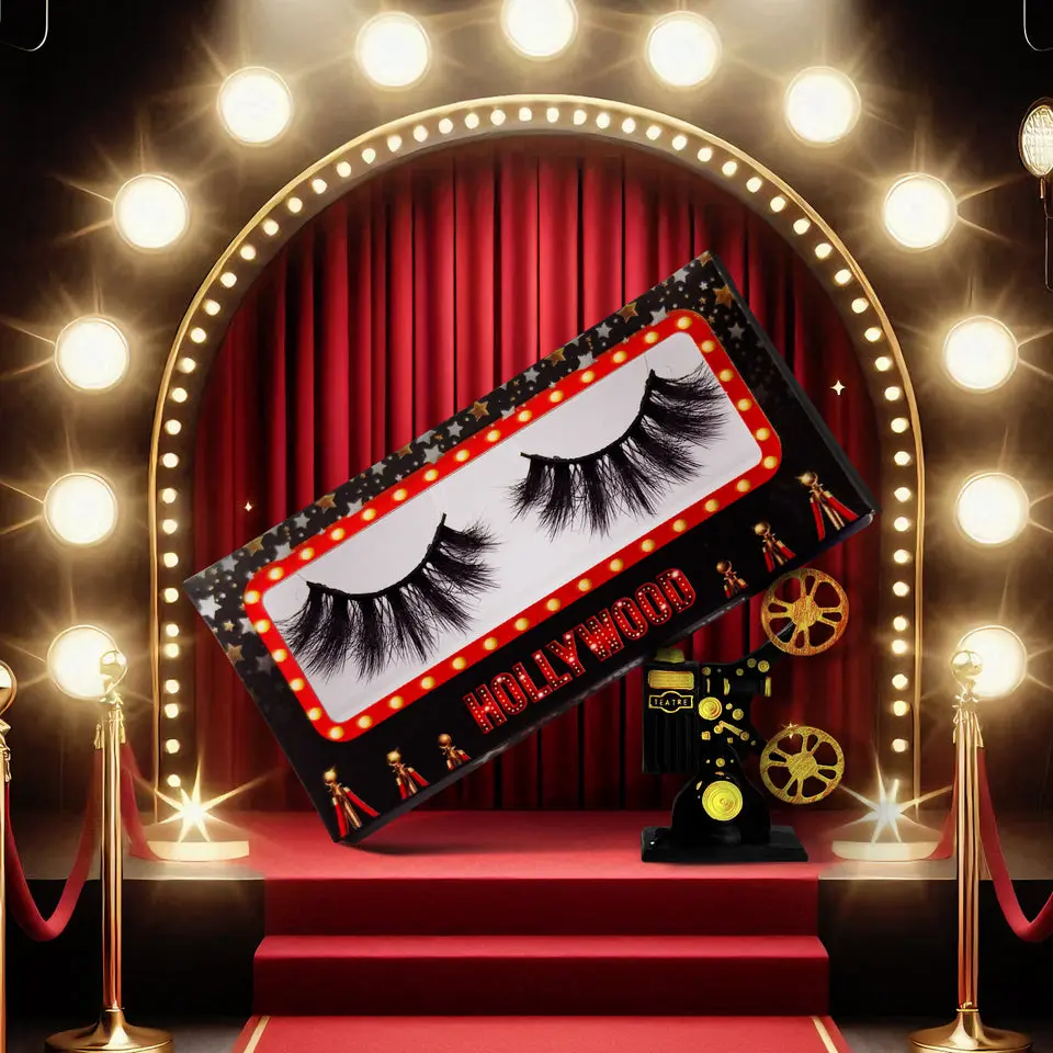 HollywoodLash - Cast Faux Mink Eyelashes | 18mm Dramatic Lash Look, Reusable, Lightweight & Glamorous
