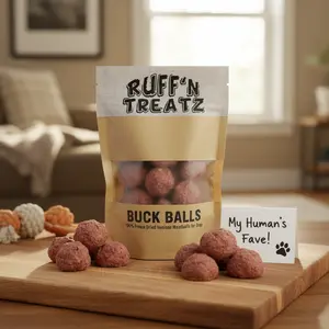 Buck Balls - Venison Meatball Dog Treats - Single Ingredient Freeze Dried
