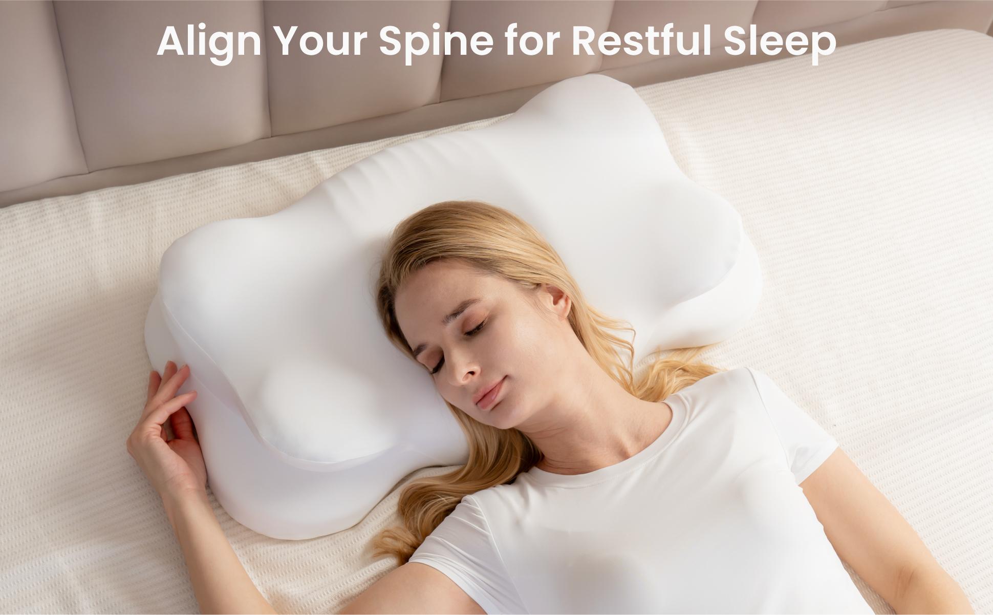 Alcedo Cervical Memory Foam Pillow for Neck and Shoulder Pain Relief, Adjustable Ergonomic Contour Orthopedic Pillow with Cervical Support for Side, Back and Stomach Sleepers