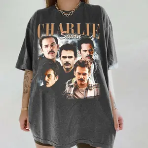 Vintage 90s Graphic Style Charlie Swan T-shirt, Retro