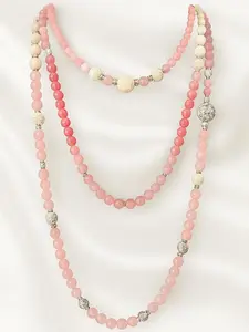 1004 Pink & White Jade Rose Garden 3 Piece Set Elegant Design with Soft Silver Tones for Adults Graceful Pink Jade Luminous White Jade Femininity Charm