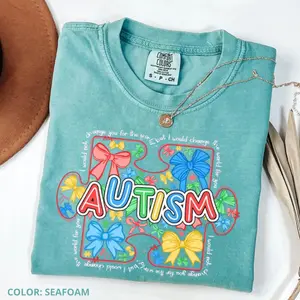 Comfort Colors Autism Awareness T-shirt, I Would Change the World for You, Teacher Shirt, Cozy Autism Graphic Tee, Gift for Special Education Teachers
