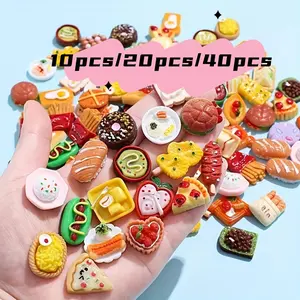 Miniature Food Drink Bottles Set, Mixed Resin Dollhouse Accessories, Kitchen Playset for Boys & Girls, Party Gift Idea, Pretend Cooking Set