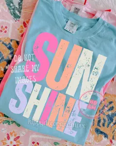 Comfort Colors Sunshine Shirt ,Beach Life Summer, Trendy Summer Shirt Design Distressed Beach,Lake Pool River,Top for Women Graphic