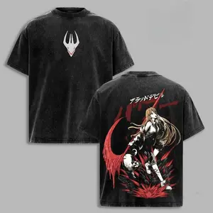 valentine shirts Power Blood Fiend Chainsaw Man T-Shirt Reze Arc Oversized Vintage Anime Tee Acid Wash Graphic Top Unisex Streetwear Y2K Casual Cosplay Outfit Gift for Otaku