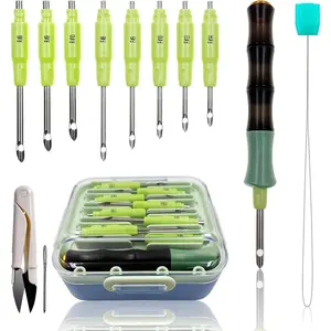 Punch  Tool Kit -  Handle (Length Adjustable), 8 Interchangeable  (5mm/3.5mm), Storage Box with Essential Accessories | Ideal  for Beginners
