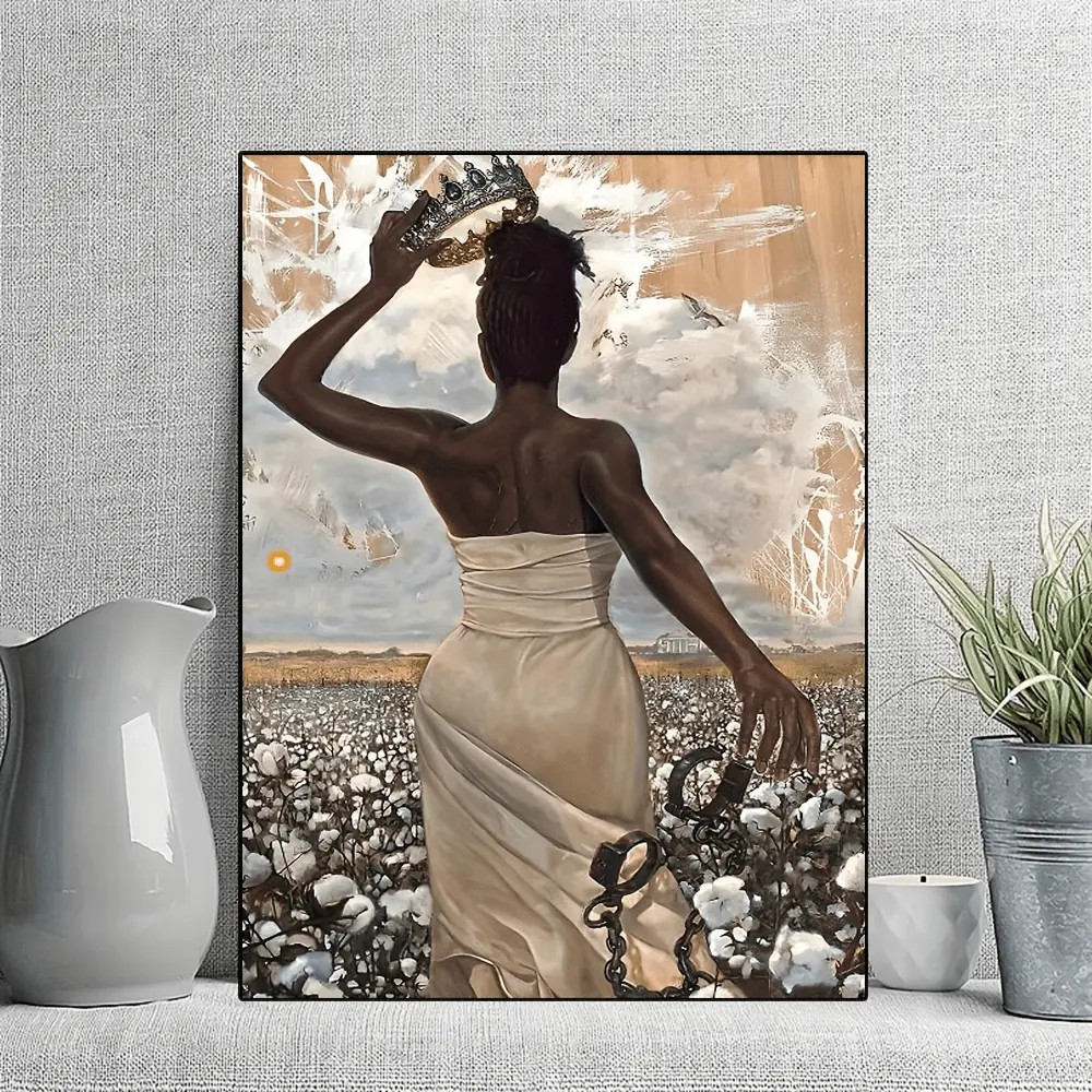 Unframed Black Woman Queen Freedom Print Poster, Inspirational Wall Art Picture, For Bedroom Living Room Home Decor, Father's Day, Birthday Gift For Dad, Man, No Frame