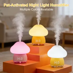 Valentine’s Day Mushroom-Shaped Cool Mist Humidifier with 7-Color LED Night Light & Aromatherapy for Home & Office Use