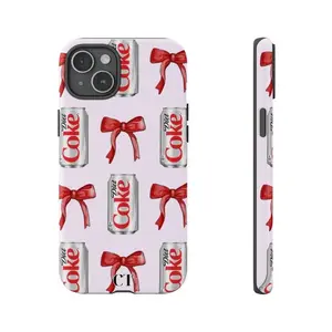 Diet Coke Phone Case, Diet Coke Coquette Phone Case, Diet Coke Gifts, Diet Coke Lover, Phone Cases Phone Cover Hard Case Tough 2-piece Phone Case