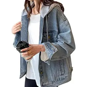 New Women’s Denim Jacket — Loose, Casual, Hooded, Versatile, for Spring/Autumn