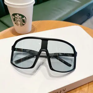 2026 new unisex outdoor large-frame cycling sunglasses and ski goggles, windproof , suitable for mountaineering, road, and mountain biking Oval Gold Retro Double Geometric Beam bioptic telescopic glasses lightweight eyewear pc vintage men fashionable work