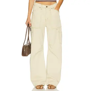 LIONESS Miami Vice Pant in Washed Ecru