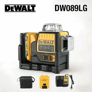DeWALT DW089LG 3x360° Green Laser Level, 12V Lithium Battery, IP65 Waterproof, Self-Leveling for Construction, Renovation, Tile Installation, Professional Measuring Tool