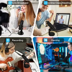 Haomuren USB Microphone for PC Mac Gaming