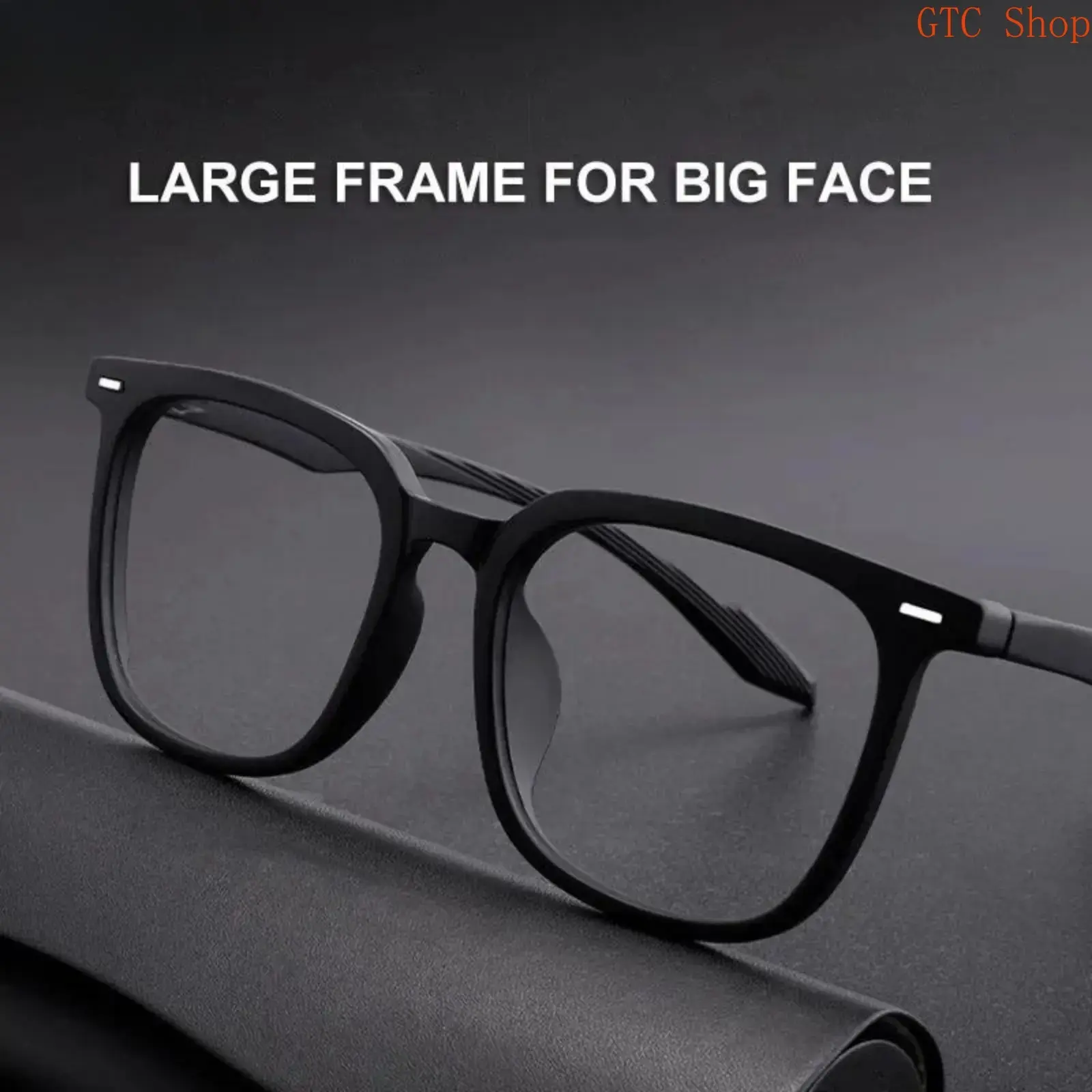 Unisex Oversized Large Square Optical Eyeglass Frames, Trendy Fashion Stylish Non-Lens Prescription Myopia Eyewear, Durable Comfortable Frame Ideal for Daily Wear, Office Working and Custom Lens Replacement Use