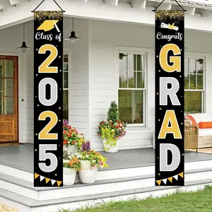 Graduation Door Banner, 2025 GRAD Banner, Porch Door Sign, Welcome Banner for Indoor Outdoor Wall, Graduation Decorations, Class Of 2025, Ornaments