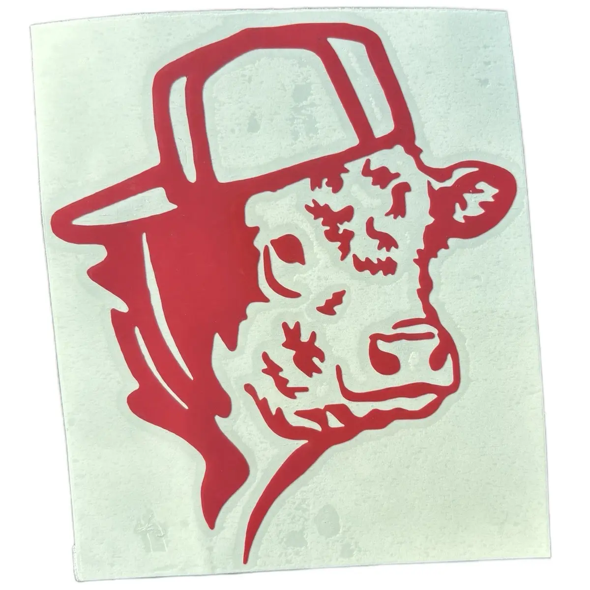 Backwards Hat Cow - Decal Backwards Hat Cow - Decal