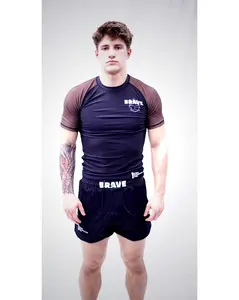 JIU JITSU for life Brown Rashguard