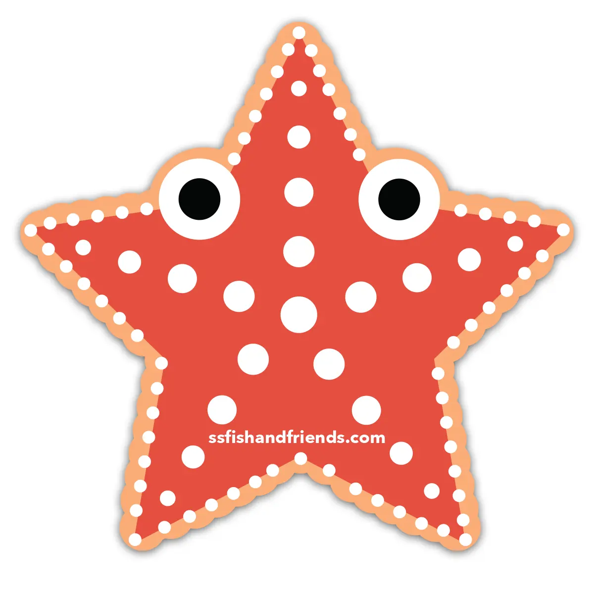 3" ShapeShifter Fish and Friends Starfish Vinyl Sticker